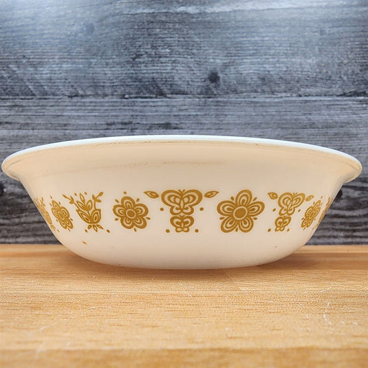 Corelle Corning Butterfly Gold Set of 4 Soup Cereal Bowls 6 1/4" (16cm)