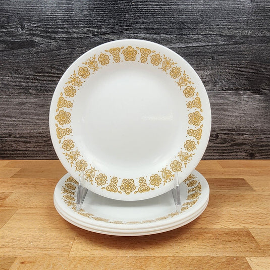 Corelle Corning Butterfly Gold Set of 4 Bread and Butter Plate 6 3/4" (17cm)