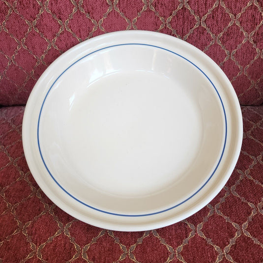 Longaberger Pie Baking Plate 10 inch Woven Traditions Classic Blue With Box