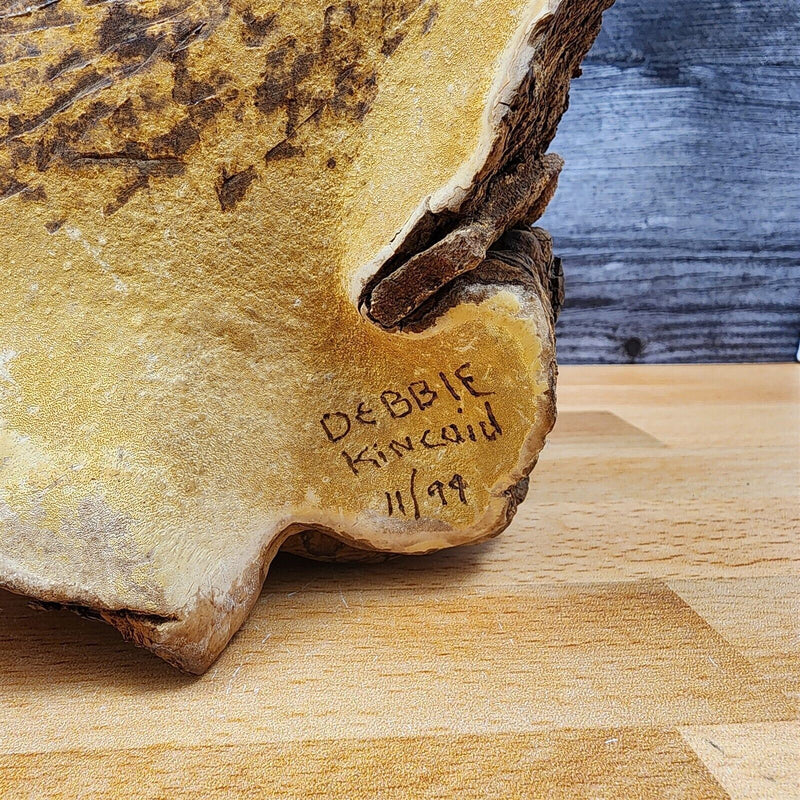 Load image into Gallery viewer, Hand Painted House Tree Conk Shelf Mushroom Fungus Signed Debbie Kincaid
