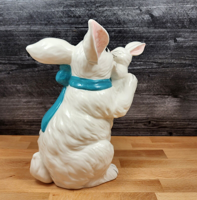 Load image into Gallery viewer, White Bunny Mom and Baby Figurine by Blue Sky and Heather Golminic Decorative

