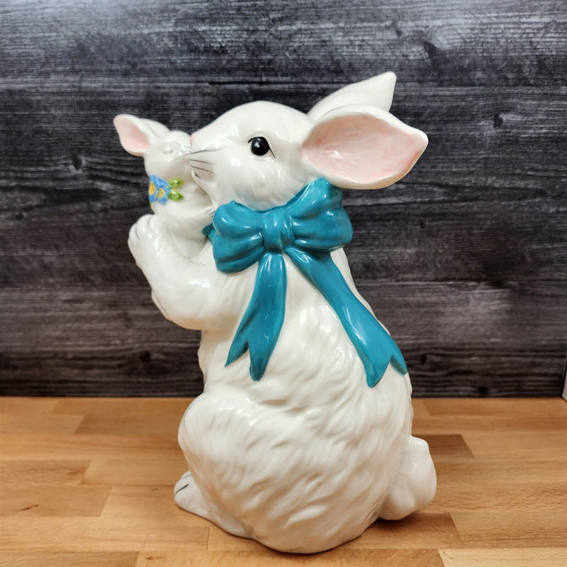 Load image into Gallery viewer, White Bunny Mom and Baby Figurine by Blue Sky and Heather Golminic Decorative
