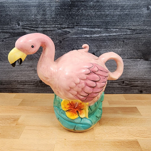 Summer Fun Flamingo Teapot Decorative Collectable By Blue Sky Heather Goldminic