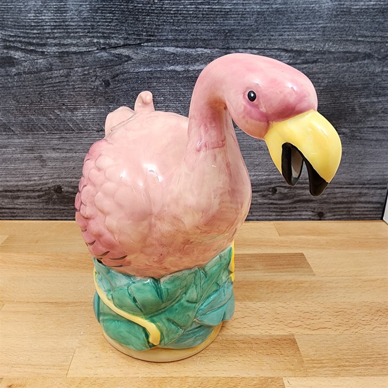 Load image into Gallery viewer, Flamingo Teapot Summer Fun Ceramics Animal Décor by Blue Sky Heather Goldminc
