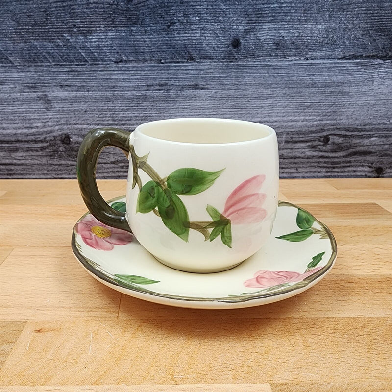 Load image into Gallery viewer, Franciscan Desert Rose Tea Cup and Saucer Set of 2 Coffee Mugs USA Flying F Mark
