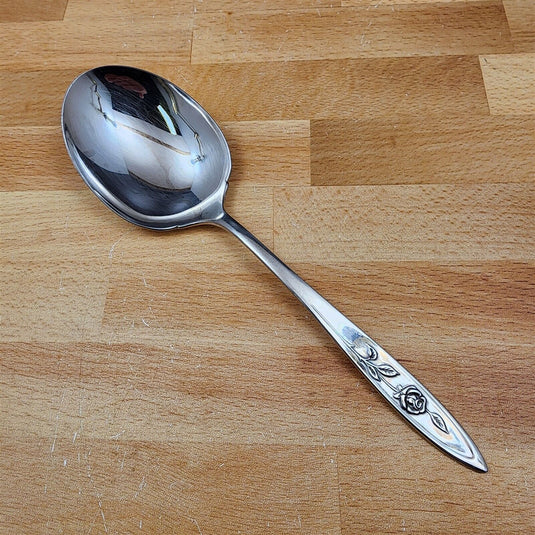 Oneida MY ROSE Solid Smooth Casserole Spoon Community Stainless Flatware 8 5/8"