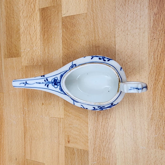 German Flow Blue Floral with Gold Trim Medical Porcelain Invalid Baby Feeder Cup
