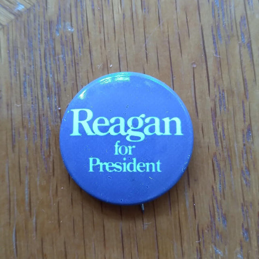 Ronald Reagan Presidential Campaign Official Original Button Blue