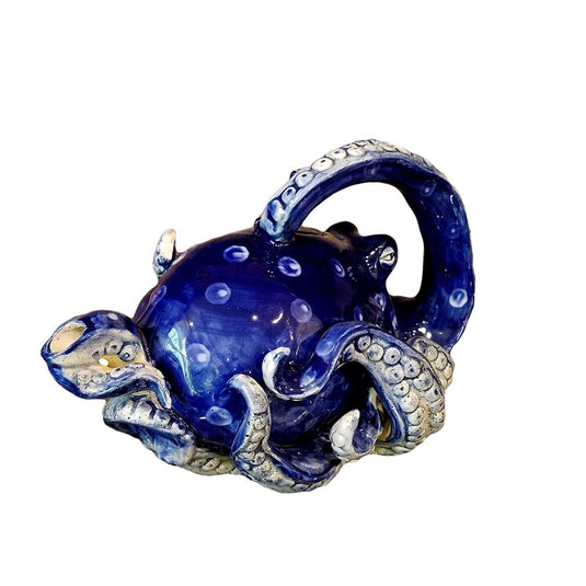 Octopus Teapot Ceramic Kitchen Serving Tea Pot by Blue Sky and Heather Goldminc