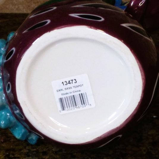 Earl Bass Rooster Teapot Ceramics Farm Animal Tea pot Decor by Blue Sky