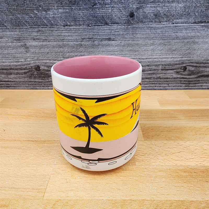 Load image into Gallery viewer, Hawaii Mug Palm Trees Coffee Cup Hilo Hattie The Island Heritage Store 12oz
