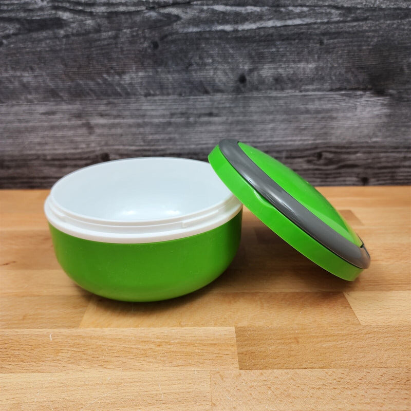 Load image into Gallery viewer, Thermal Bento Box In Green Holds 20 Oz 580Ml With Handles
