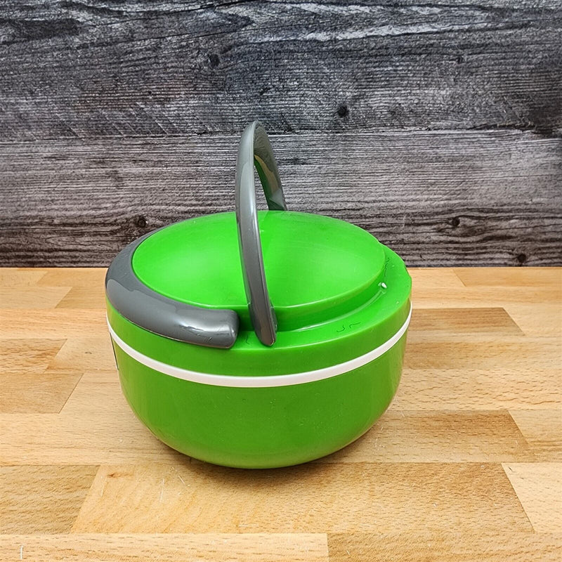 Load image into Gallery viewer, Thermal Bento Box In Green Holds 20 Oz 580Ml With Handles
