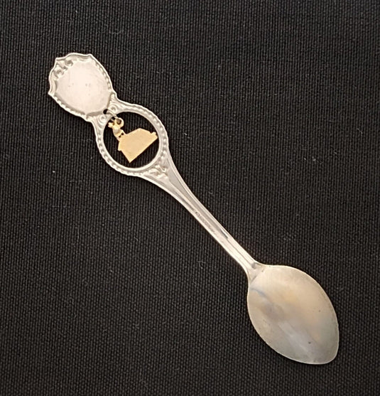 Stika Alaska Collector Souvenir Spoon 4.5 in with Cabin Dangler Engraved