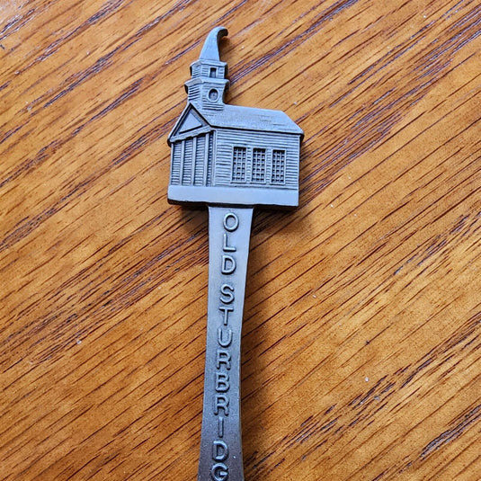 Old Sturbridge Village Massachusetts Collector Souvenir Spoon 4 inch in Pewter