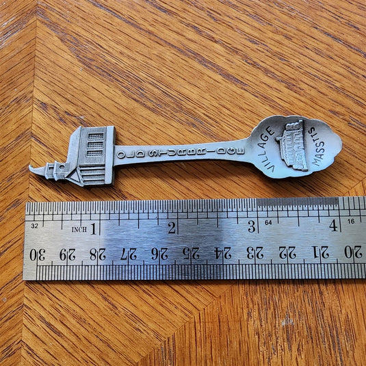 Old Sturbridge Village Massachusetts Collector Souvenir Spoon 4 inch in Pewter