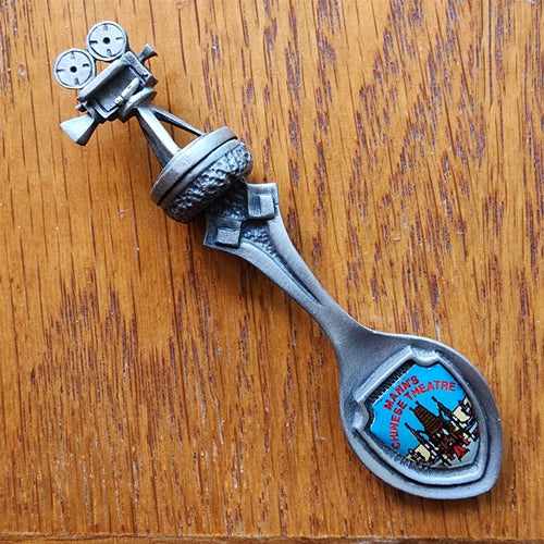 Mann's Chinese Theater Los Angeles Collector Souvenir Spoon 3.25 inch in Pewter