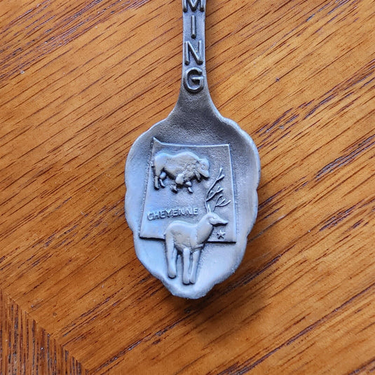 Cheyenne Wyoming Collector Souvenir Spoon 3.5 inch in Pewter