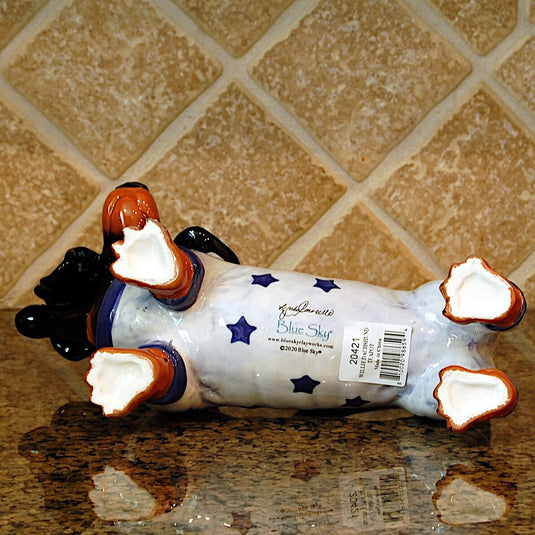 Willie Dachshund Dog Teapot Animal Ceramics Tea Pot Decor Blue Sky Corneille