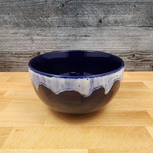 Drip Glaze Blue White Bowl 6 inch (15cm) Serving Kitchen Soup Dish by Blue Sky