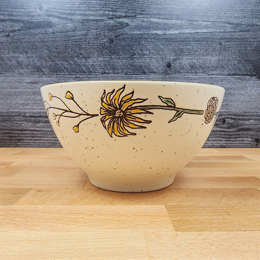 Daisy Spring Flowers Festive Bowl 6 inch Floral Soup Serving Dish by Blue Sky