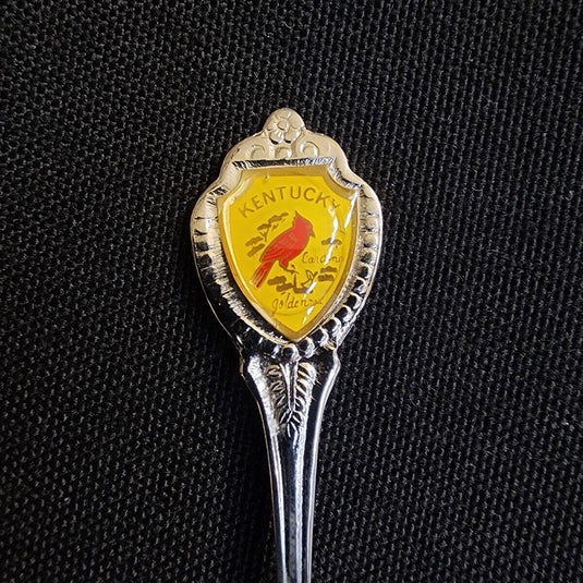 Kentucky State Collector Souvenir Spoon 3.5 in with Red Cardinal