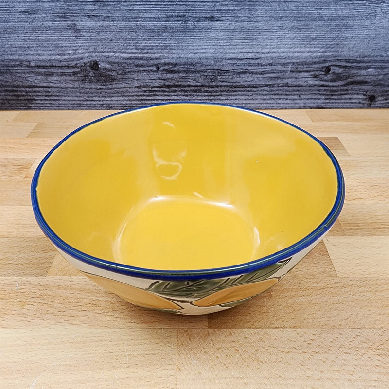 Load image into Gallery viewer, Lemon Fruit Bowl Embossed Decorative Floral by Blue Sky 6.5 in (16cm)
