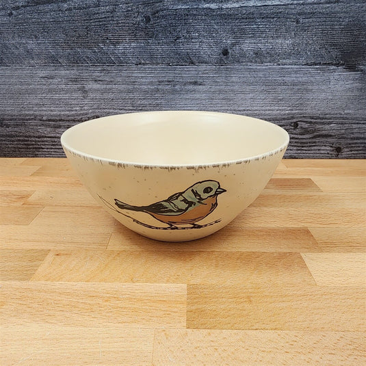 Bird Reactive Serving Bowl Embossed Decorative by Blue Sky 7in (17cm)