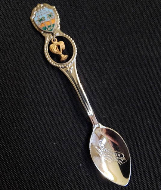 Palm Springs California Collector Souvenir Spoon 4.5 inch with Palm Tree Dangler
