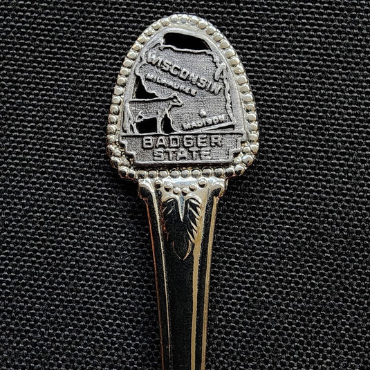 Wisconsin Badger State Collector Souvenir Spoon 4.5" (11cm)