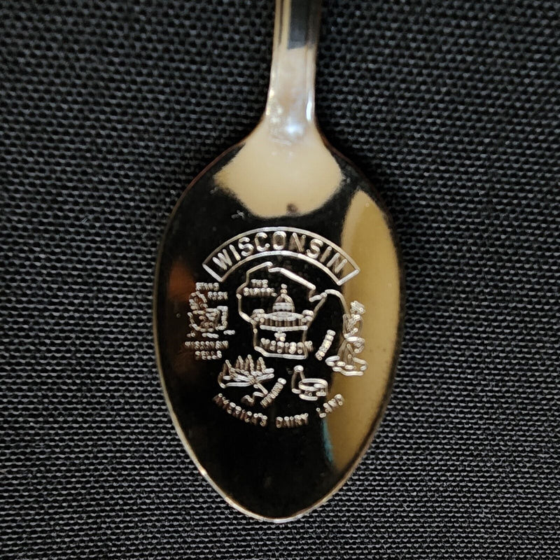 Load image into Gallery viewer, Wisconsin Badger State Collector Souvenir Spoon 4.5&quot; (11cm)
