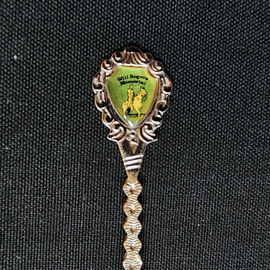 Will Rogers Memorial Oklahoma Collector Souvenir Spoon 4 1/2" by Union Japan