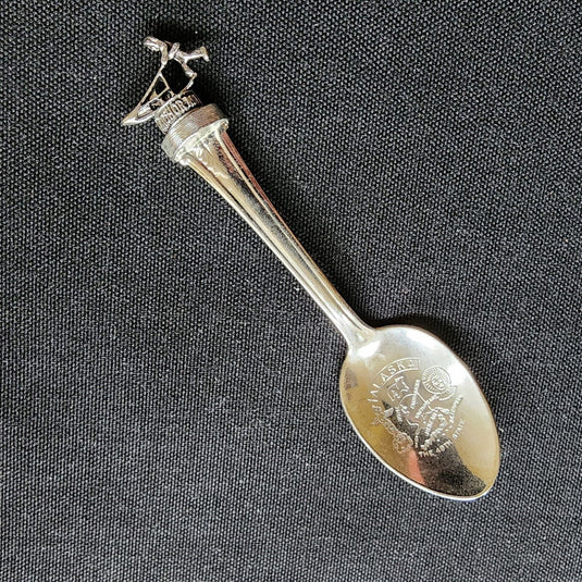 Anchorage Alaska with Sled Collector Souvenir Spoon 4.5" (11cm)