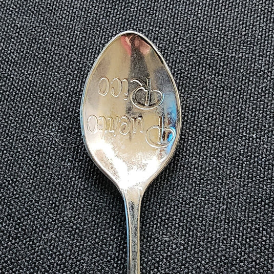 Puerto Rico Collector Souvenir Spoon 4.5" (11cm) with El Morro Castle Dangler