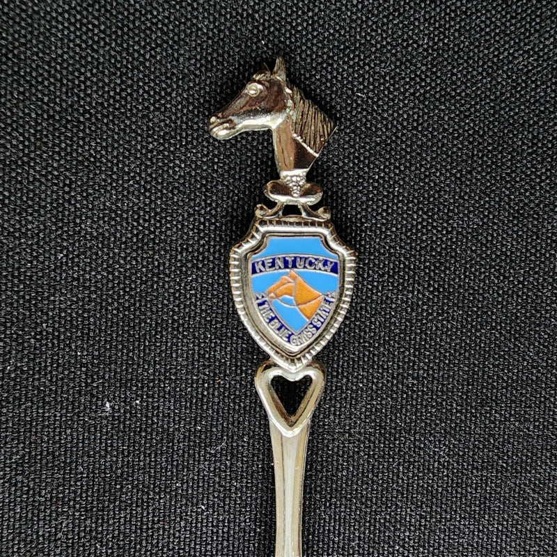 Load image into Gallery viewer, Kentucky State Collector Souvenir Spoon 4in (10cm) Horse Head 1981
