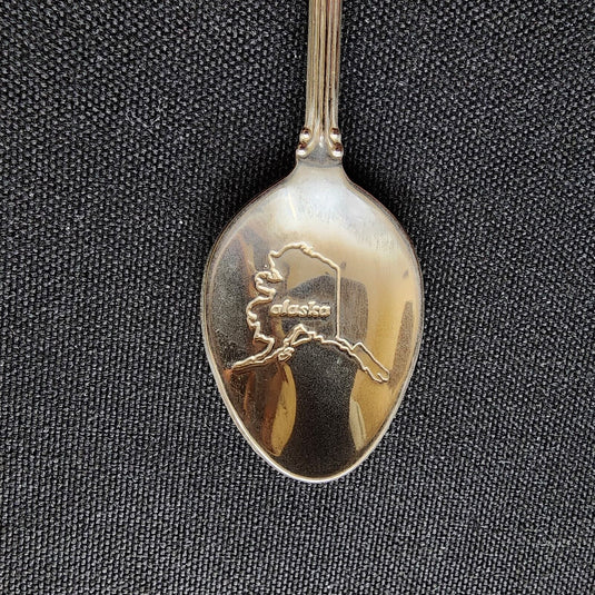 Alaska Horned Puffin Collector Souvenir Spoon 4.5" (11cm) Silver Plated