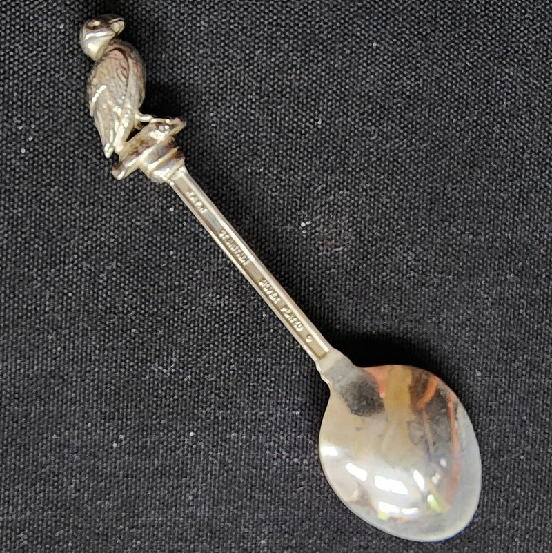 Load image into Gallery viewer, Alaska Horned Puffin Collector Souvenir Spoon 4.5&quot; (11cm) Silver Plated
