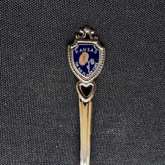 Kansas The Sun Flower State Collector Souvenir Spoon 4.5" (11cm)