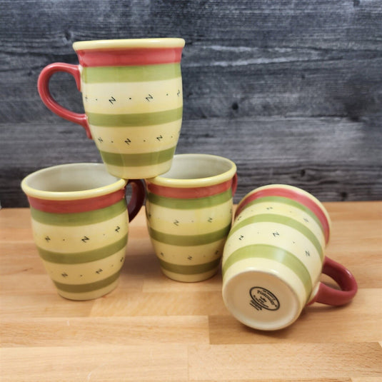 Pistoulet Pflatzgraff Set of 4 Mugs Stoneware Dinnerware Cups