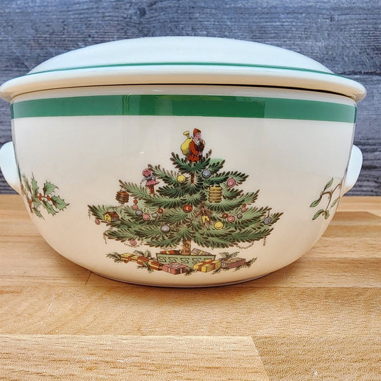 Spode Christmas Tree 1 Qt Casserole Dish with Cover Oven to Table England