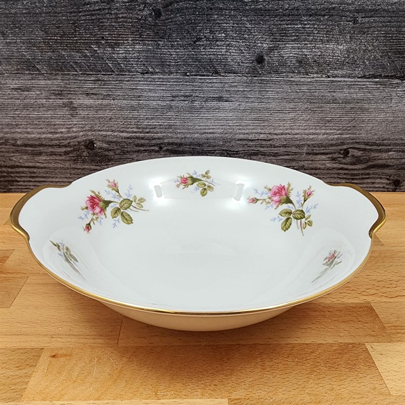 Load image into Gallery viewer, Moss Rose Serving Bowl Pink Flowers Gold Trim Round 8.5" (21cm) Sango Japan
