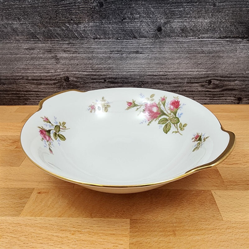 Load image into Gallery viewer, Moss Rose Serving Bowl Pink Flowers Gold Trim Round 8.5" (21cm) Sango Japan
