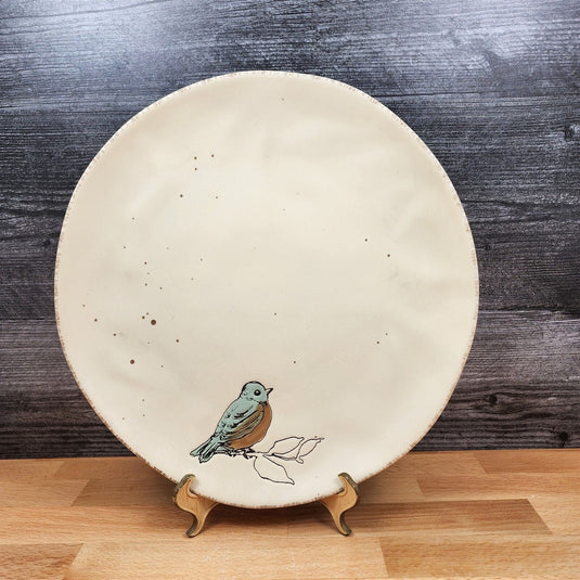 Bird Reactive Set of 2 Plate Dinner and Salad Embossed Decorative by Blue Sky