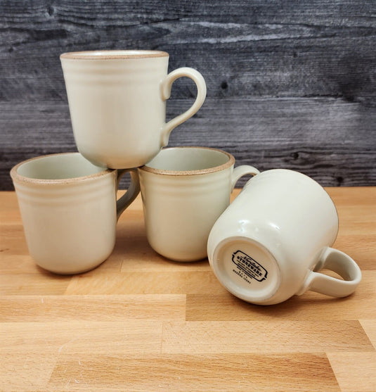 Noritake Madera Ivory Set of 4 Mug 8474 Stoneware Tea Cup Dinnerware