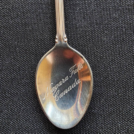 Niagara Falls Canada Collector Souvenir Spoon 4in (10cm) Silver Plated