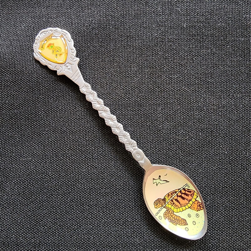 Load image into Gallery viewer, Cayman Islands with Sea Turtle Collector Souvenir Spoon 4 1/2&quot; (11cm)

