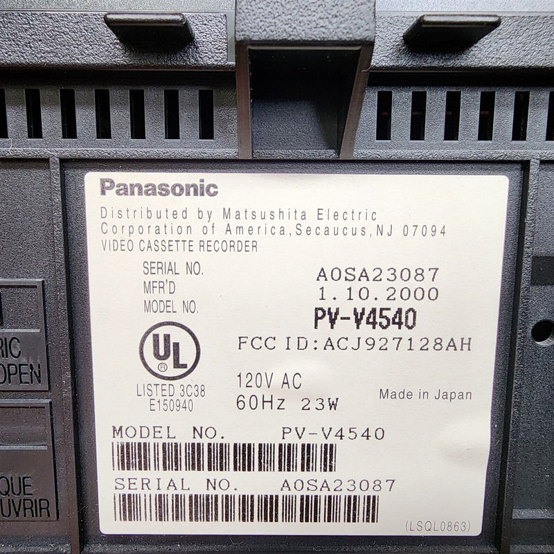 Load image into Gallery viewer, Panasonic VCR Player Hi-Fi Stereo VHS Recorder PV4540 Working
