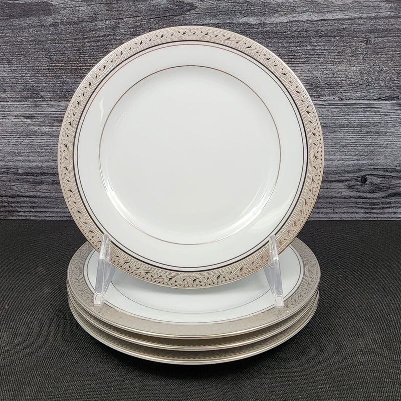 Load image into Gallery viewer, Noritake Legendary Crestwood Platinum Set of 4 Bread &amp; Butter 6.25&quot; Plates 4166
