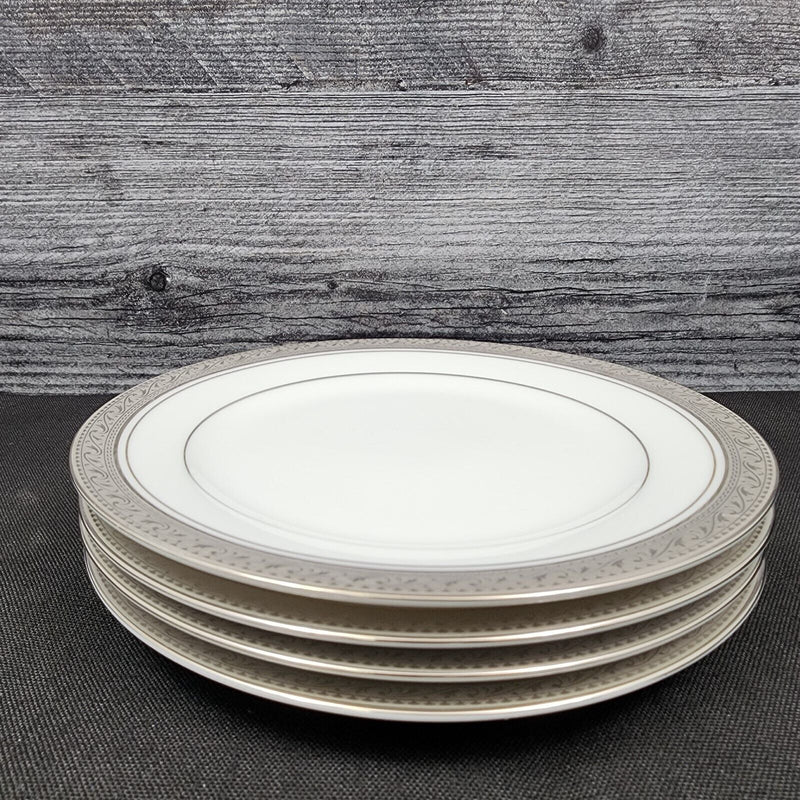 Load image into Gallery viewer, Noritake Legendary Crestwood Platinum Set of 4 Bread &amp; Butter 6.25&quot; Plates 4166
