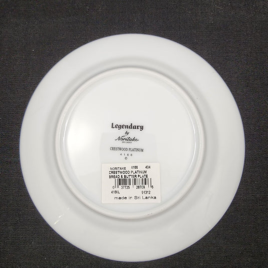 Noritake Legendary Crestwood Platinum Set of 4 Bread & Butter 6.25" Plates 4166
